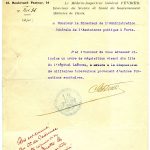 Demande de réquisition de dix lits à l'hôpital Laennec, 24 mars 1915.
