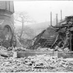L'hôpital Broca touché lors d'un bombardement dans la nuit du 30 au 31 janvier 1918.