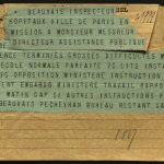 Projet d'évacuations. Télégramme adressé au directeur de l'Assistance publique après la visite d'une école à Valence, juillet 1918.