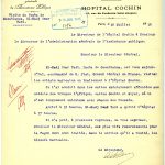 Compte rendu de la visite du pacha de Casablanca aux soldats hospitalisés à l’hôpital Cochin, 18 juillet 1915.