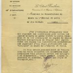 Lettre du Colonel Boudhors, demandant les conditions de prêt des moulages pour « frapper les esprits » de son régiment, 1920.
