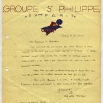 Lettre des Scouts de France remerciant de l’accueil qui leur a été fait lors de leur visite, 1932.
