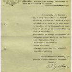 Courrier de l’Institut Oswaldo Cruz de Bello Horizonte, demandant le catalogue du Musée de l’hôpital Saint Louis, 1924.