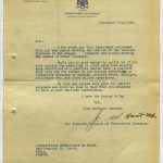 Lettre du ministère de la Santé de la province de l’Ontario au Canada dont l’objet est d’acquérir d’autres moulages, 1926.