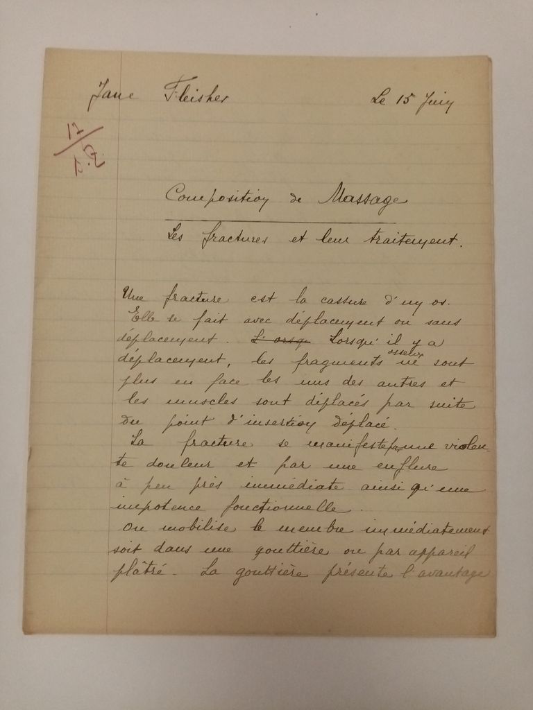 Copie d’examen, vers 1920 (Archives AP-HP, 2Z/1)