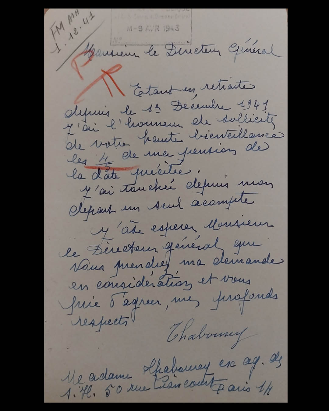 Photo d'identité de Marie Albertine Moinet, épouse Thabourey (Archives AP-HP, 206/W/13/17)
